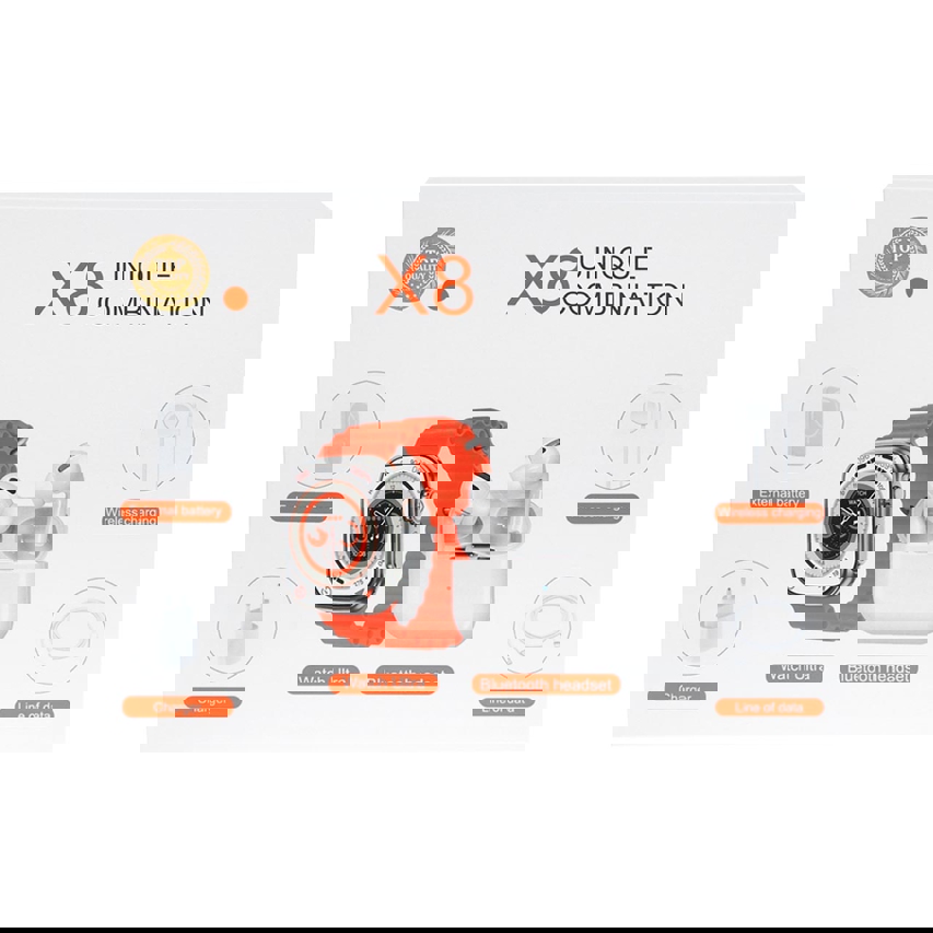 ساعت هوشمند مدل X8 UNIQUE COMBINATION به همراه هدفون بی سیم